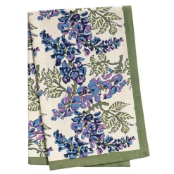 Wisteria Tea Towels in Blue & Green, Set of 3