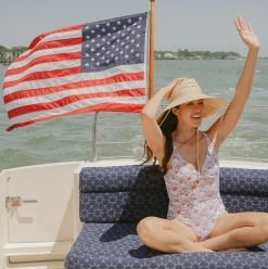 Women’s Americana Blossom V-Neck One Piece