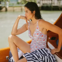 Women’s Americana Blossom V-Neck One Piece