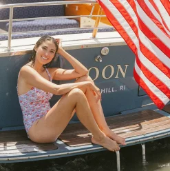 Women’s Americana Blossom V-Neck One Piece