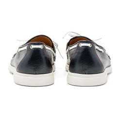 Women's Black Pebbled Leather Barca Yacht Loafer