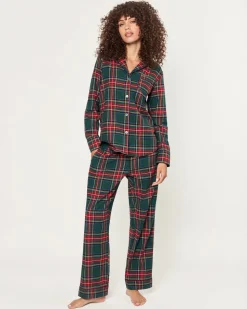 Women’s Brushed Twill Pajama Set in Kensington Tartan