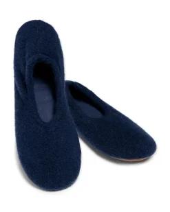Women’s Cashmere Slippers in Navy