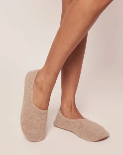 Women’s Cashmere Slippers in Beige