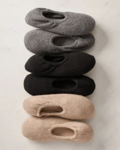 Women’s Cashmere Slippers in Black