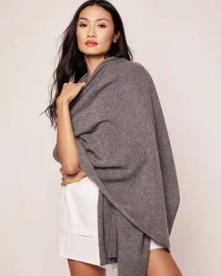 Women’s Cashmere Wrap in Dark Grey