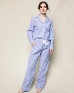Women’s French Blue Seersucker Pajama Set