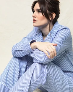 Women’s French Blue Seersucker Pajama Set