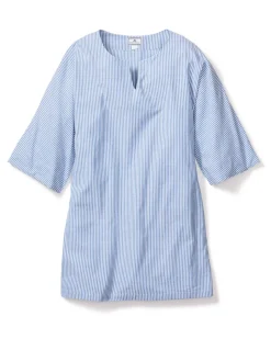 Women’s French Blue Seersucker Short Caftan