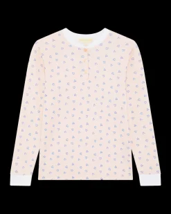 Women's Love Heart Pajamas in Pink