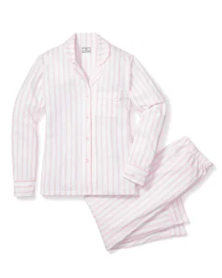 Women’s Luxe Pima Pink Stripe Pajama Set