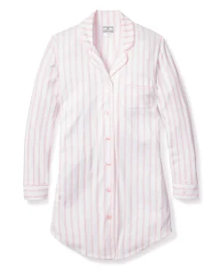 Women’s Luxe Pima Pink Stripe Nightshirt