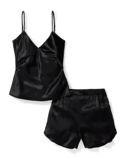 Women’s Mulberry Black Silk Women's Luxe Short Set