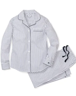 Women’s Navy French Ticking Pajama Set