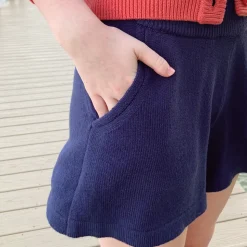 Women's Navy Knit Short
