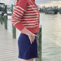 Women's Navy Knit Short