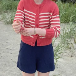 Women's Navy Knit Short