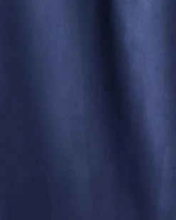 Women’s Navy Silk Long Robe