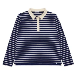 Women’s Navy Stripe Rugby Shirt