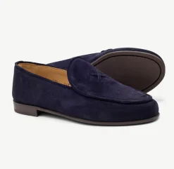 Women's Navy Suede Milano Loafer