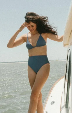 Women’s Newport Navy Triangle Bikini Top