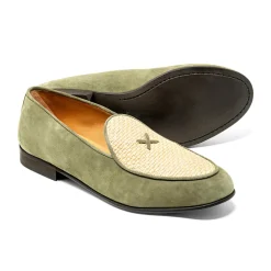 Women's Olive Raffia Milano Loafer