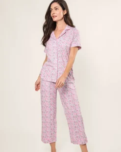 Women’s Pima Crop Set in Fleurs de Rose