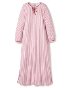 Women’s Pima Harlow Nightgown in Antique Red Ticking