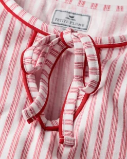 Women’s Pima Harlow Nightgown in Antique Red Ticking