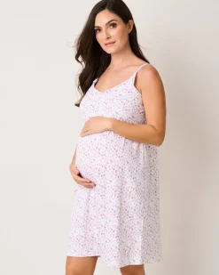 Women’s Pima Maternity Nightgown in Dorset Floral