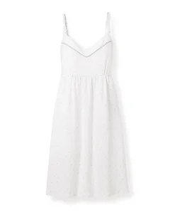Women’s Pima Maternity Nightgown in Grey Stars