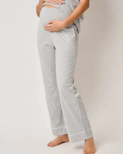 Women’s Pima Maternity Pants in Light Heather Grey