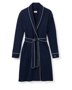 Women’s Pima Maternity Robe in Navy