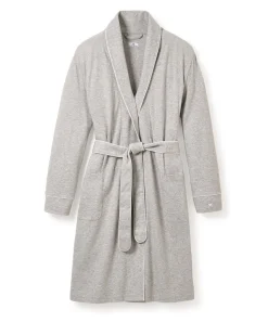 Women’s Pima Maternity Robe in Light Heather Grey