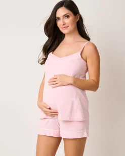 Women’s Pima Maternity Shorts in Pink