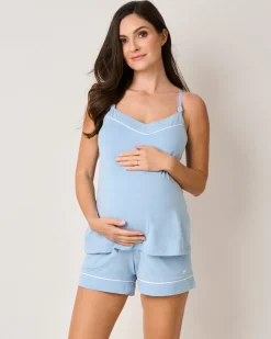 Women’s Pima Maternity Shorts in Periwinkle