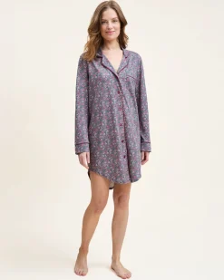 Women’s Pima Nightshirt in Fleurs de Saison