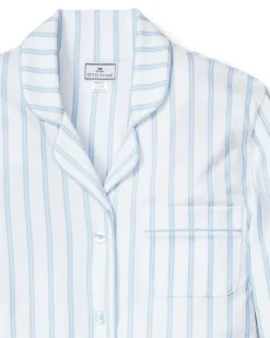 Women’s Pima Nightshirt in Periwinkle Stripe