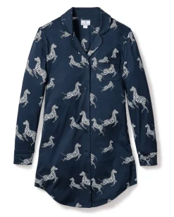 Women’s Pima Nightshirt in Zèbre de Nuit