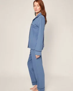 Women’s Pima Pajama Set in Mystique Blue