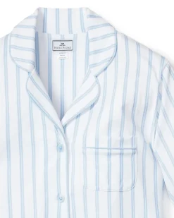 Women’s Pima Pajama Set in Periwinkle Stripe