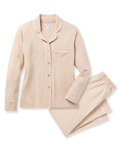 Women’s Pima Pajama Set in Camel