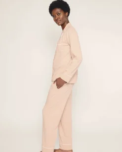 Women’s Pima Pajama Set in Camel