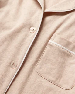 Women’s Pima Pajama Set in Camel