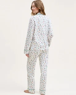 Women’s Pima Pajama Set in Merry Meow