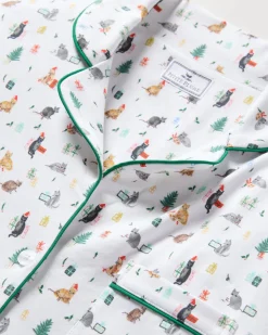 Women’s Pima Pajama Set in Merry Meow