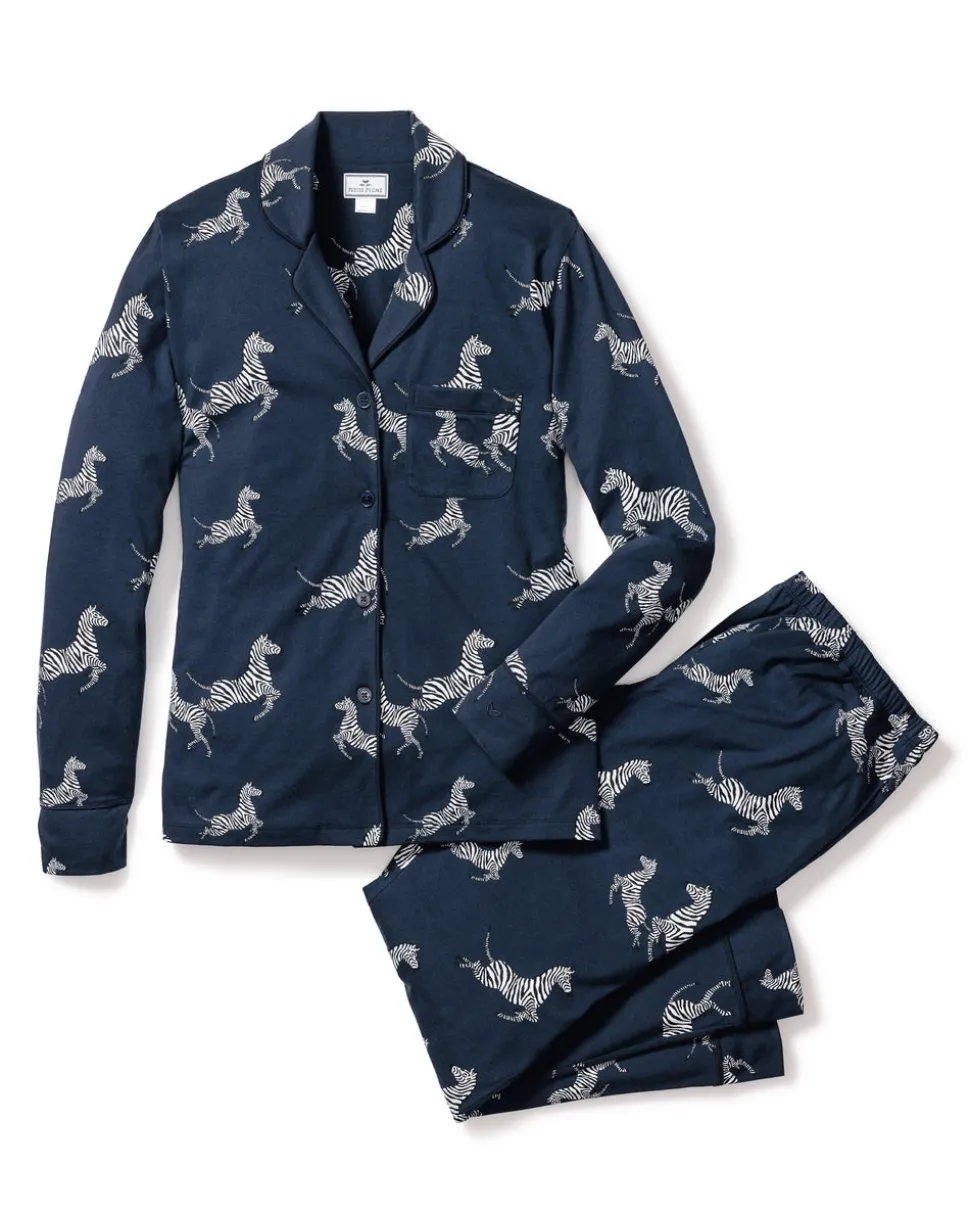 Women’s Pima Pajama Set in Zèbre de Nuit
