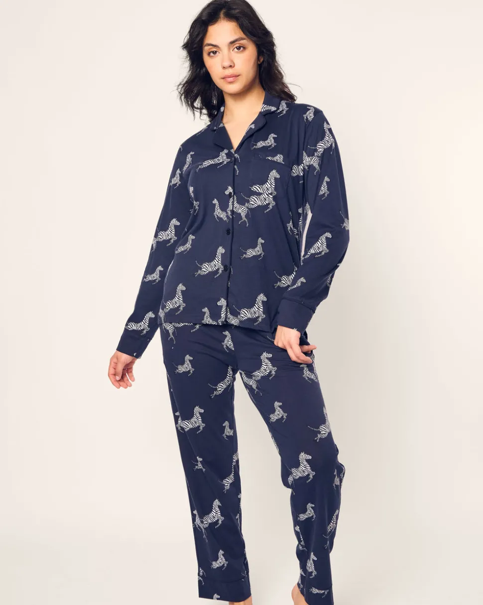Women’s Pima Pajama Set in Zèbre de Nuit