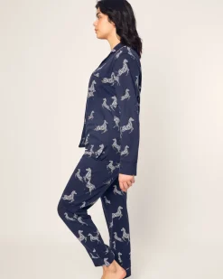 Women’s Pima Pajama Set in Zèbre de Nuit