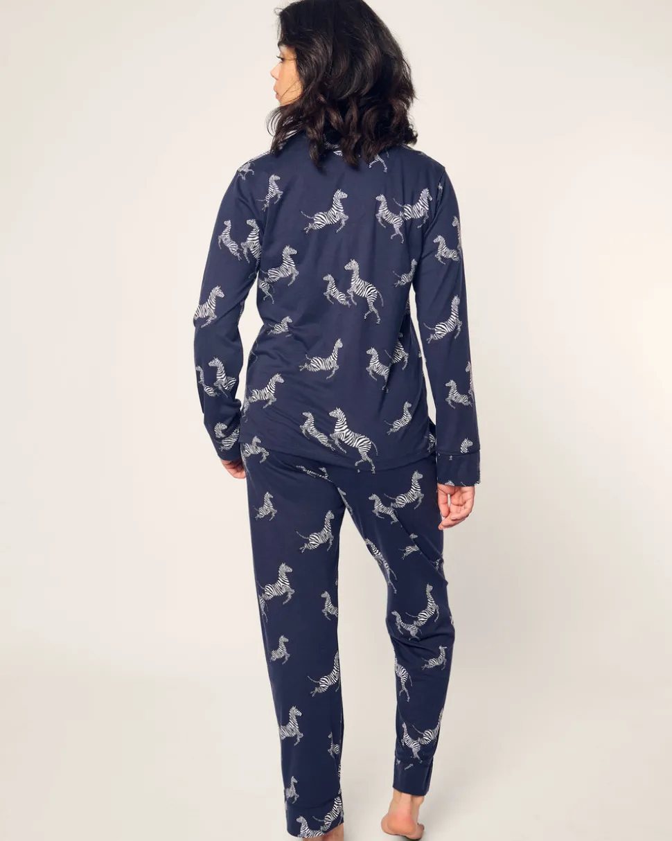 Women’s Pima Pajama Set in Zèbre de Nuit